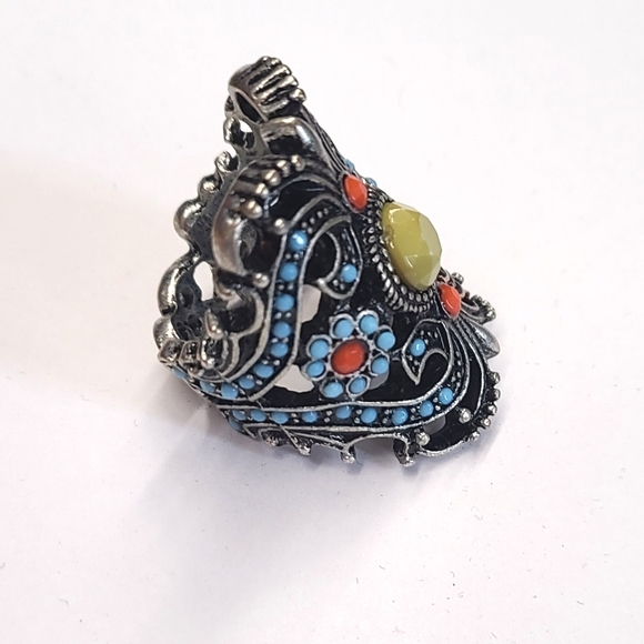 Southwest Boho Statement Ring size 9 - Picture 4 of 5